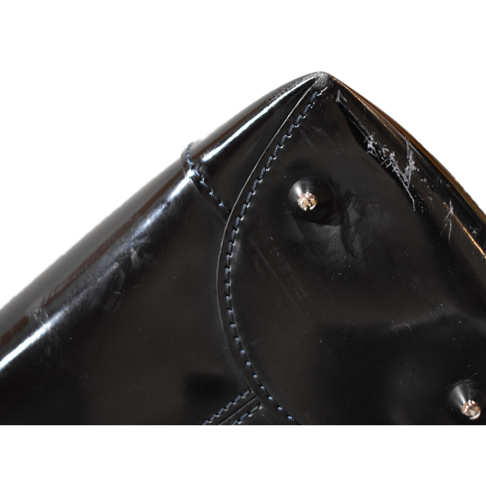 Dior Leather shoulder Patent Maris Black strap Pearl Christian lock Handbag - Picture 5 of 7